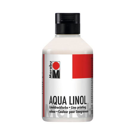 Marabu Aqua-Linoldruckfarbe - Weiß 250 ml Linoldruckfarbe
