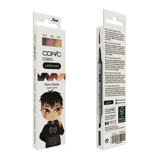 Copic Ciao "LAYER & MIX" - Warm Palette Manga Set