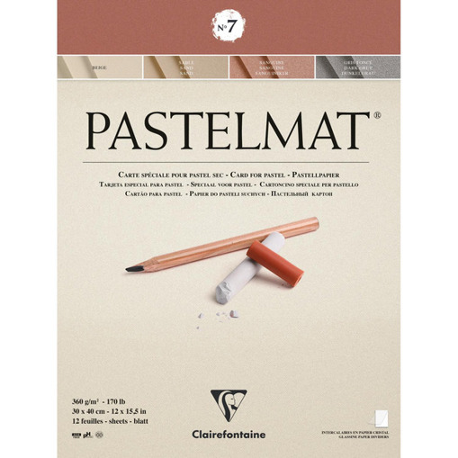 Clairefontaine Pastelmat N°7 - kopfgeleimt Pastellpapier