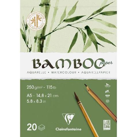 Clairefontaine Bamboo - Block mit 20 Blatt Bambuspapier für Aquarell