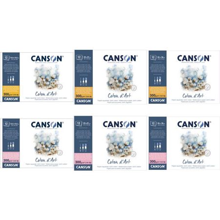 CANSON Coton d'Art - Naturweiß Aquarellblock
