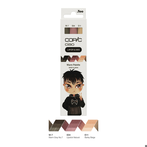 Copic Ciao "LAYER & MIX" - Warm Palette Manga Set