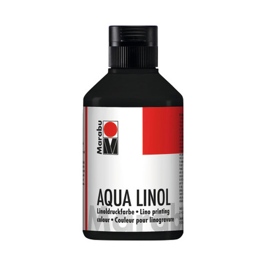Marabu Linoldruckfarbe Aquarell - Schwarz Linoldruckfarbe