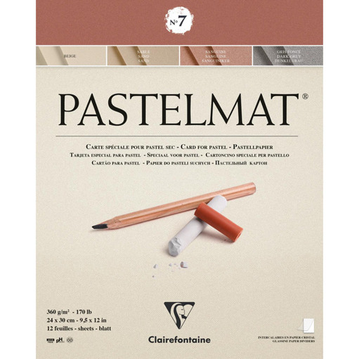 Clairefontaine Pastelmat N°7 - kopfgeleimt Pastellpapier