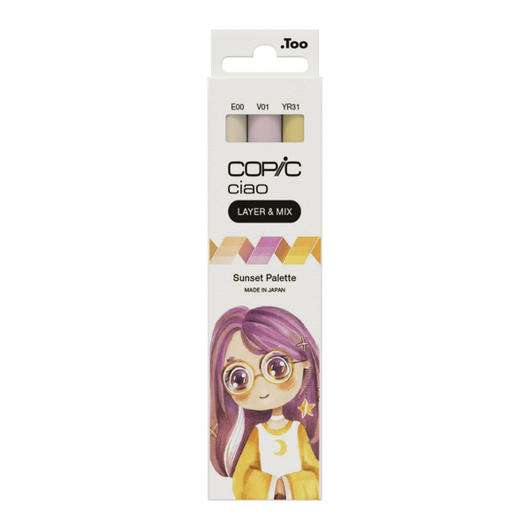 Copic Ciao LAYER & MIX Manga Set - Sunset Palette Mischpalette 3 St.