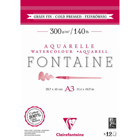 Clairefontaine Fontaine - A3 Aquarellblock