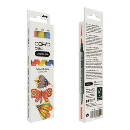 Copic Ciao "LAYER & MIX" 2D Set 220750303 - Brilliant Palette Mischpalette
