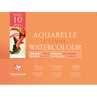 Clairefontaine Kunstdruckpapierblock 96572C - 300 g/m² Aquarellpapier