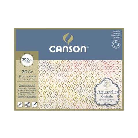 Canson Aquarellblock Aquarelle C400106440 - fein