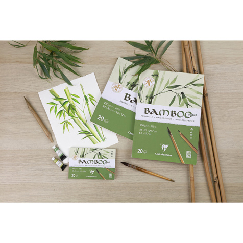 Clairefontaine Bamboo - Block mit 20 Blatt Bambuspapier für Aquarell