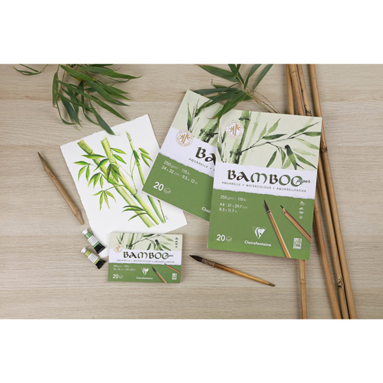 Clairefontaine Bamboo Spiralblock - 15 Blatt Aquarellpapier