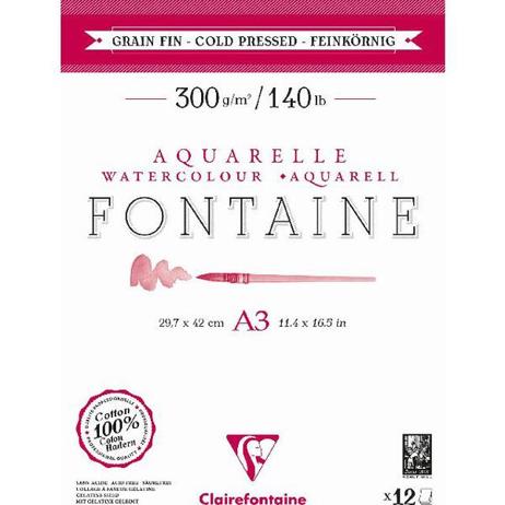 Clairefontaine Fontaine - A3 Aquarellblock