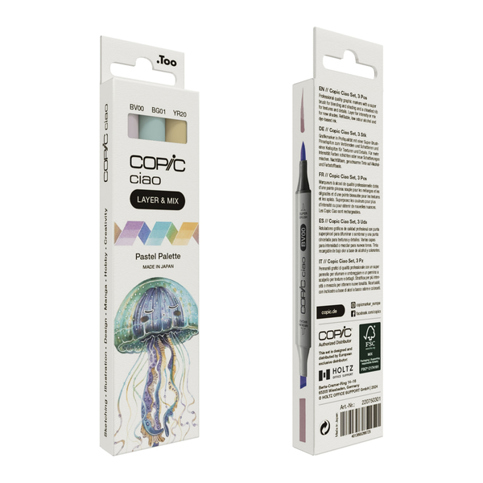 Copic Ciao "LAYER & MIX" 2D Set - Pastel Künstler Marker