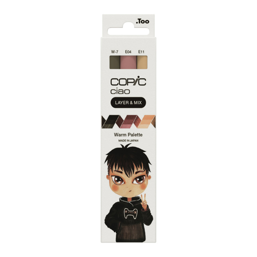 Copic Ciao "LAYER & MIX" - Warm Palette Manga Set