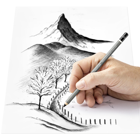 Staedtler Mars Lumograph charcoal 100C - Kohlestifte und Papierwischer