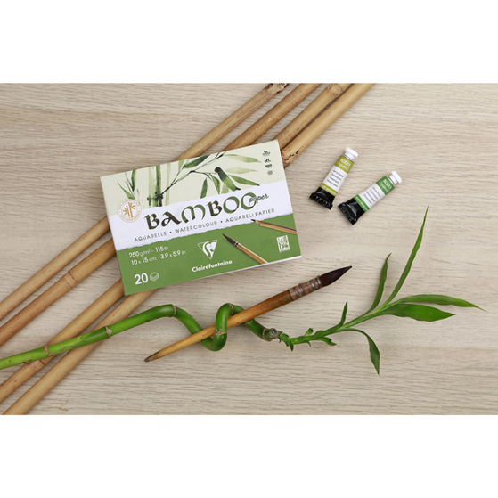 Clairefontaine Bamboo Spiralblock - 15 Blatt Aquarellpapier
