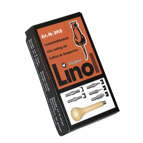 Brause Linolschnitt-Set - Hochdruckverfahren Linoldruckfarbe